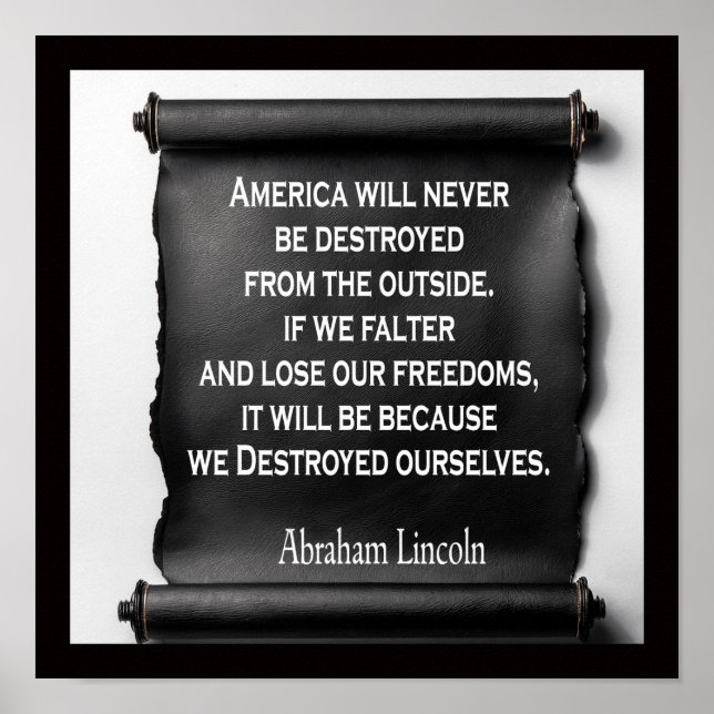 America Will Never Be Destroyed Poster (Front)