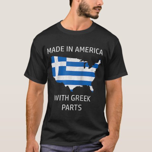 America with Greek Parts  Greece and USA Pride Rag T_Shirt
