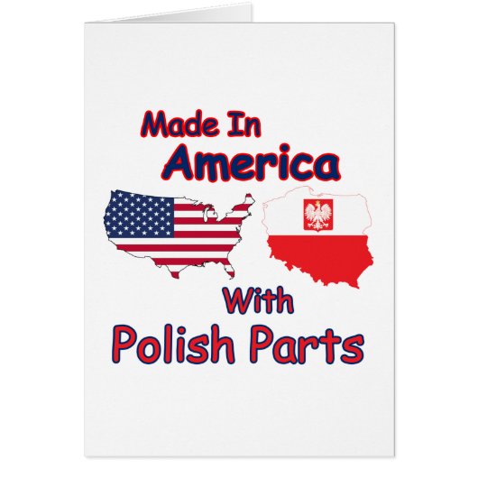 America With Polish Parts Cards (Front)
