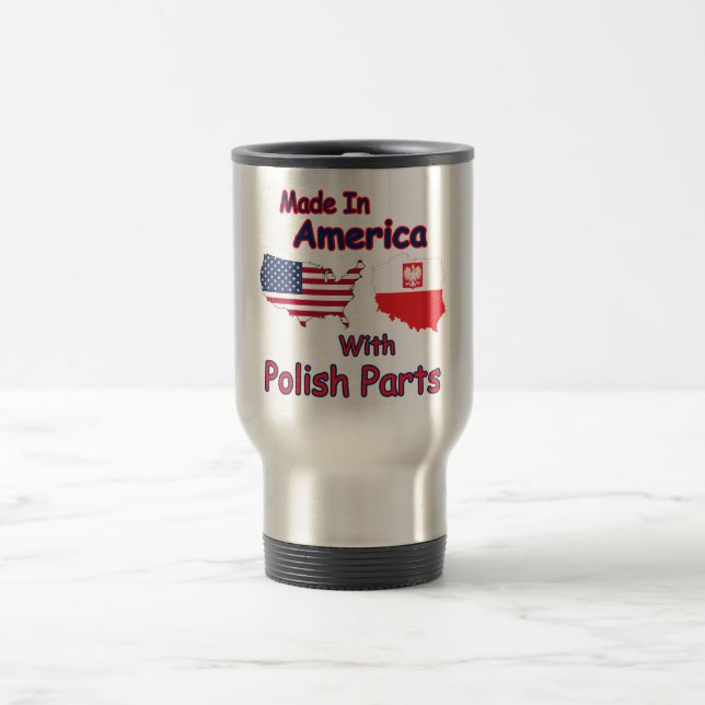 America With Polish Parts Travel Mug (Center)