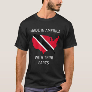 America with Trini Parts   Trinidad and USA Pride T-Shirt