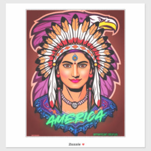 America Women Sticker