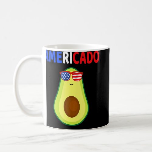 Americado Avocado 4th Of July American Flag Patrio Coffee Mug