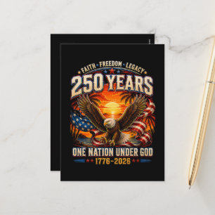 American 1776 2026 250th 4th July Independence Day Holiday Postcard