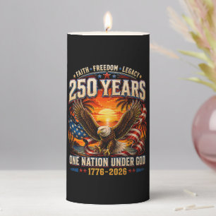 American 1776 2026 250th 4th July Independence Day Pillar Candle