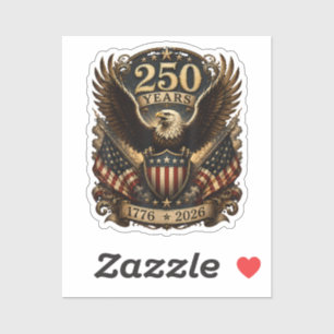 American 1776 2026 250th 4th July Patriotic Eagle Sticker