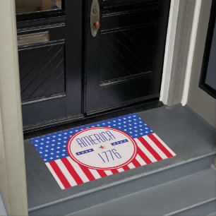 "American 1776 patriotic doormat