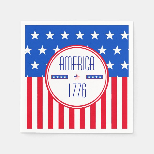 American 1776 patriotic  napkins (Front)