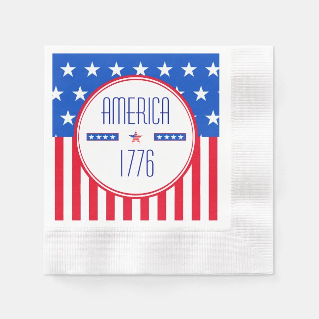 American 1776 patriotic  napkins (Front)