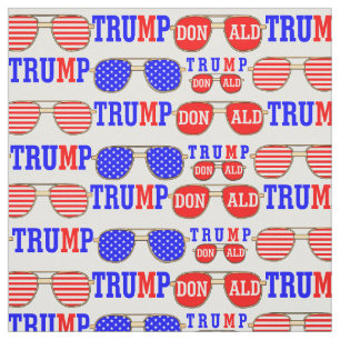 American 2020 power president Donald Trump pattern Fabric