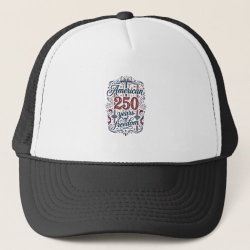 American 250 Years of Freedom Patriotic Shirt Desi Trucker Hat