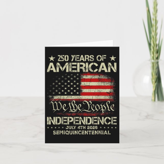 American 250th Anniversary Celebration 250 Years U Card (Front)