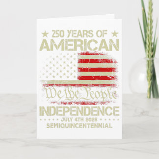 American 250th Anniversary Celebration 250 Years U Card