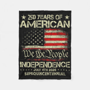 American 250th Anniversary Celebration 250 Years U Fleece Blanket