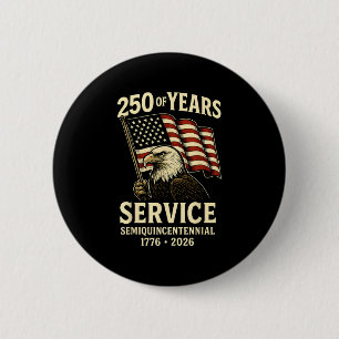 American 250th Anniversary Celebration Patriotic U Button