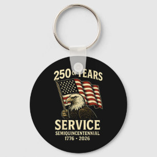 American 250th Anniversary Celebration Patriotic U Keychain