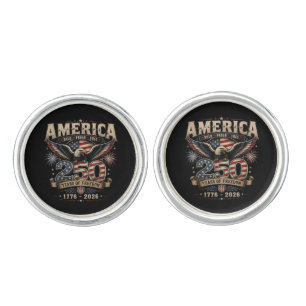American 250th Anniversary Patriotic USA 4th July Cufflinks