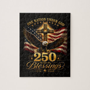 American 250th Anniversary Patriotic USA 4th July Jigsaw Puzzle