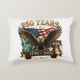American 250th Anniversary USA Patriotic 4th July Accent Pillow