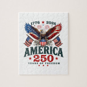 American 250th Anniversary USA Patriotic 4th July Jigsaw Puzzle