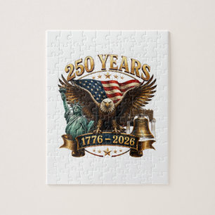American 250th Anniversary USA Patriotic 4th July Jigsaw Puzzle