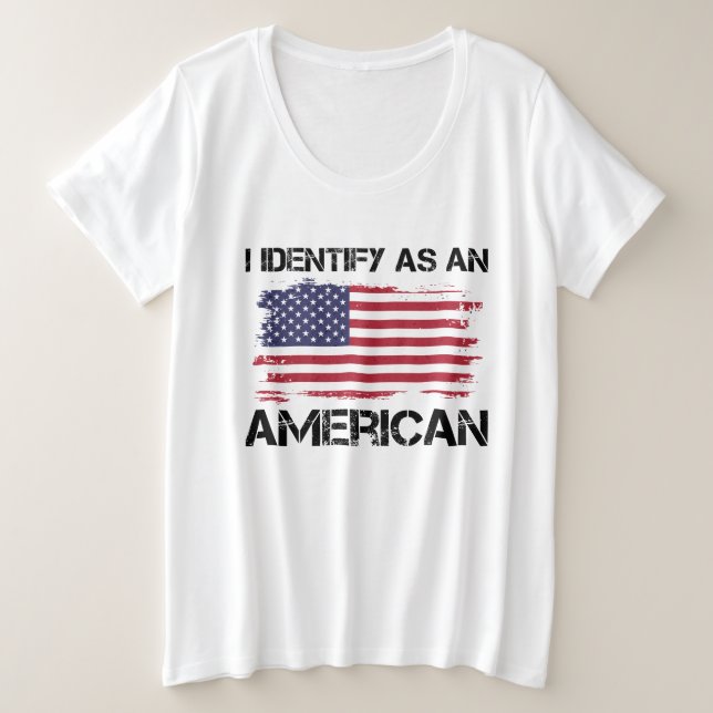 American 4th July Plus Size T-Shirt (Design Front)