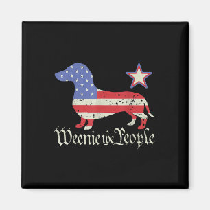 American 4th Of July Dachshund Lover Shirt Weenie Magnet