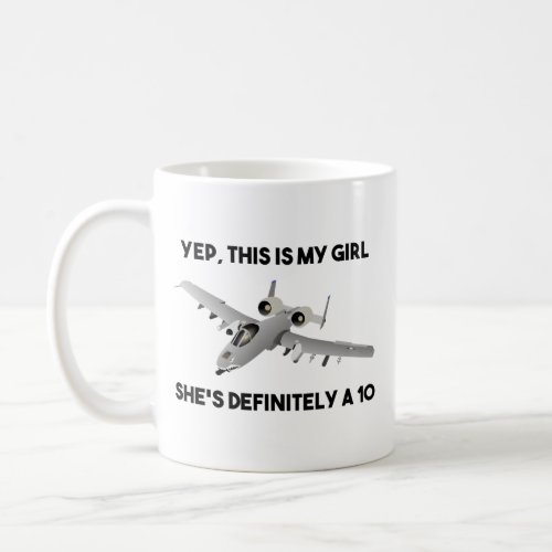 American A_10 Warthog Jet Aircraft Meme Coffee Mug