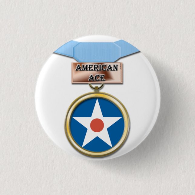 American Ace medal button (Front)