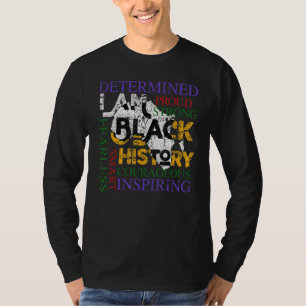 American Afrocentric Black i Am black history Mon T-Shirt