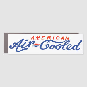 American Air-Cooled Color Text Car Magnet