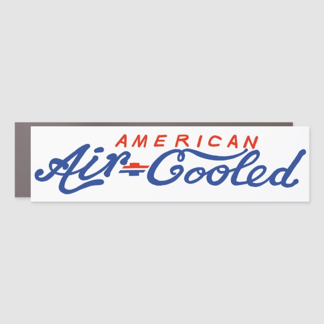 American Air-Cooled Color Text Car Magnet (Front)