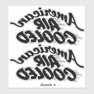 American Air-Cooled Corvair Lettering reverse Sticker