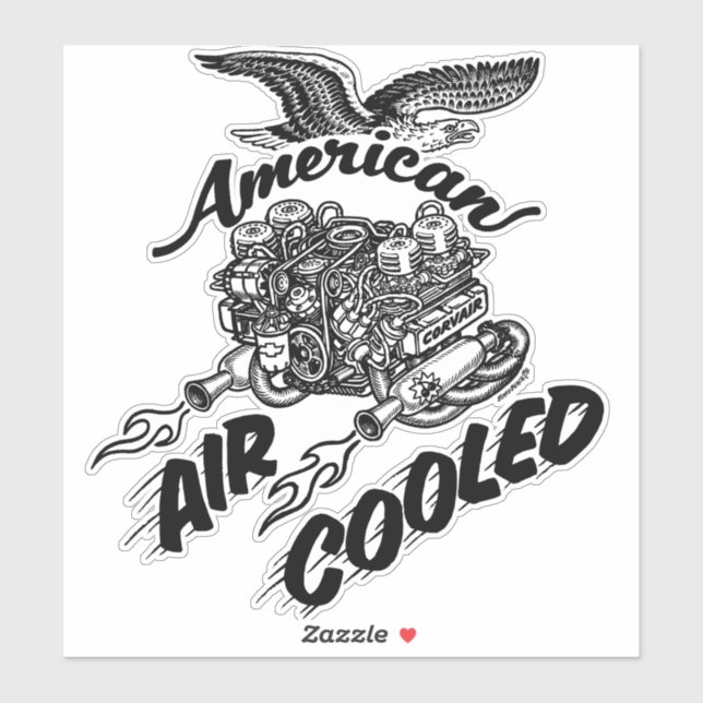 American Air-Cooled Engine Corvair Vinyl Sticker (Sheet)