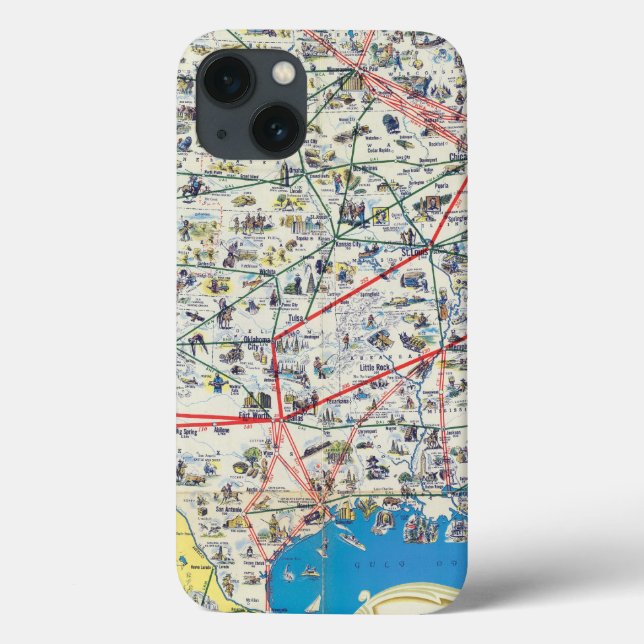 American Airlines system map Case-Mate iPhone Case (Back)