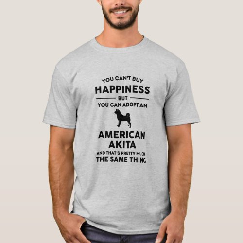 American Akita Adoption Happiness T_Shirt