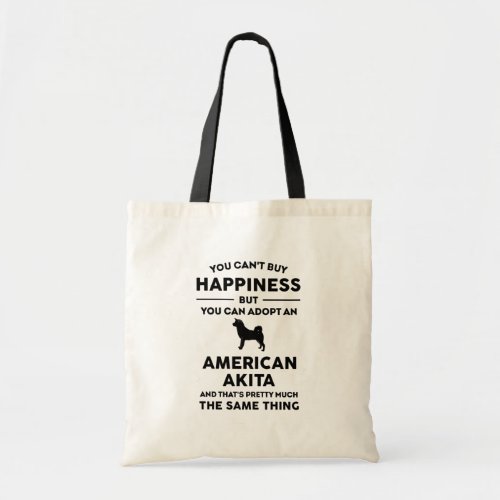 American Akita Adoption Happiness Tote Bag