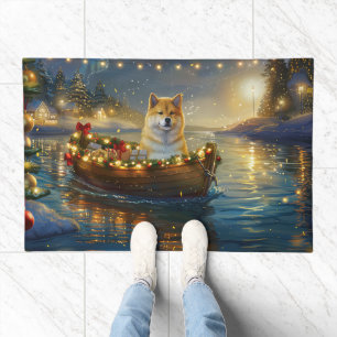 American Akita Christmas Festive Voyage Doormat