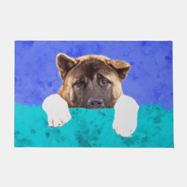 American Akita Puppy Doormat (Front)