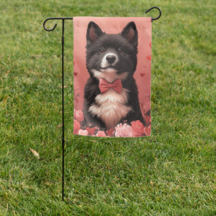 American Akita with Roses - Valentine's Day Garden Flag