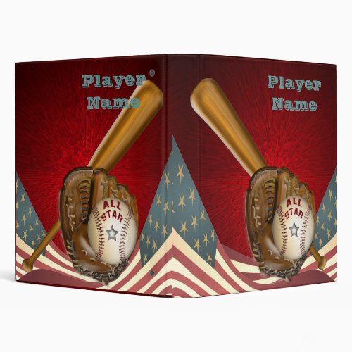 American All Star Baseball Binder