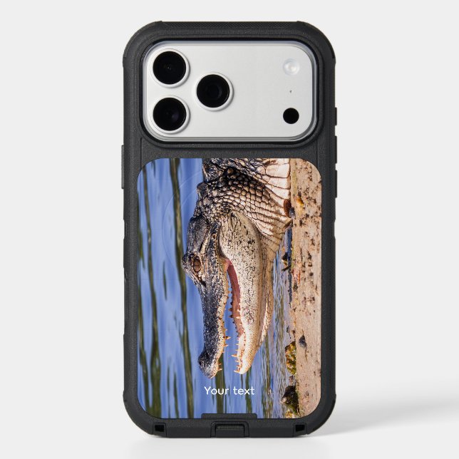 American alligator portrait otterbox iPhone case (Back)