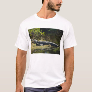 American Alligator Resting Along a Florida Wetland T-Shirt