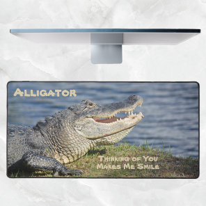 American Alligator Wildlife Photographic Closeup Desk Mat