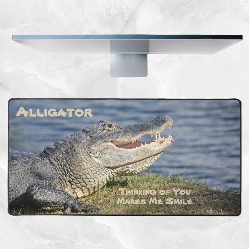 American Alligator Wildlife Photographic Closeup Desk Mat
