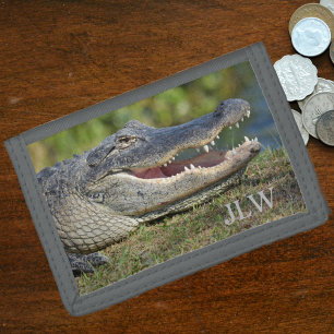 American Alligator Wildlife Photography Tri-fold Wallet