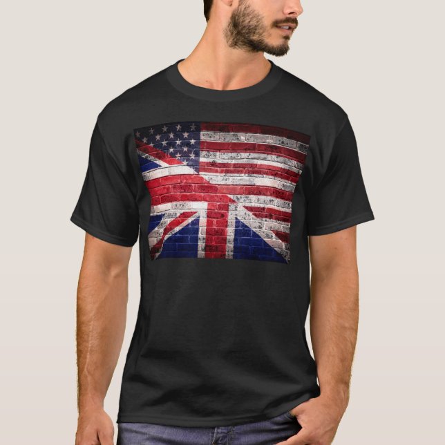 American and British flag. T-Shirt (Front)