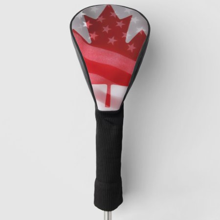 American And Canadian Flags Golf Head Cover