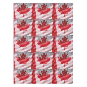 American and Canadian flags Tablecloth