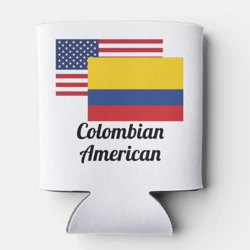 American And Colombian Flag Can Cooler